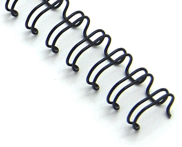Drátěné hřbety 1/2' - průměr 12,7 mm, 3:1, černé, 100 ks 609.227