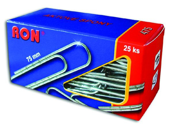 Spony 475/75mm 25ks aktové RON