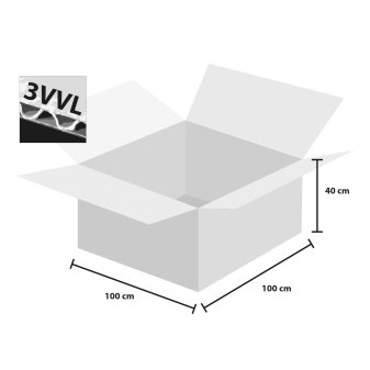 Krabička 3 vrstvá kartonová  BÍLÁ 100x100x40 mm (min objednávka 100 ks)