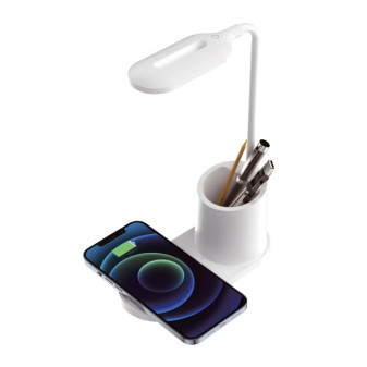 Platinet stolní LED lampa 3W, bezdrátové nabíjení, bílá
