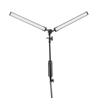 Platinet stolní LED lampa Flexy 20W stmívatelná s klipem, 2 ramena, černá
