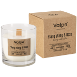 Vonná svíčka s dřevěným knotem YLANG YLANG & RŮŽE sn82-000-384 Valpe